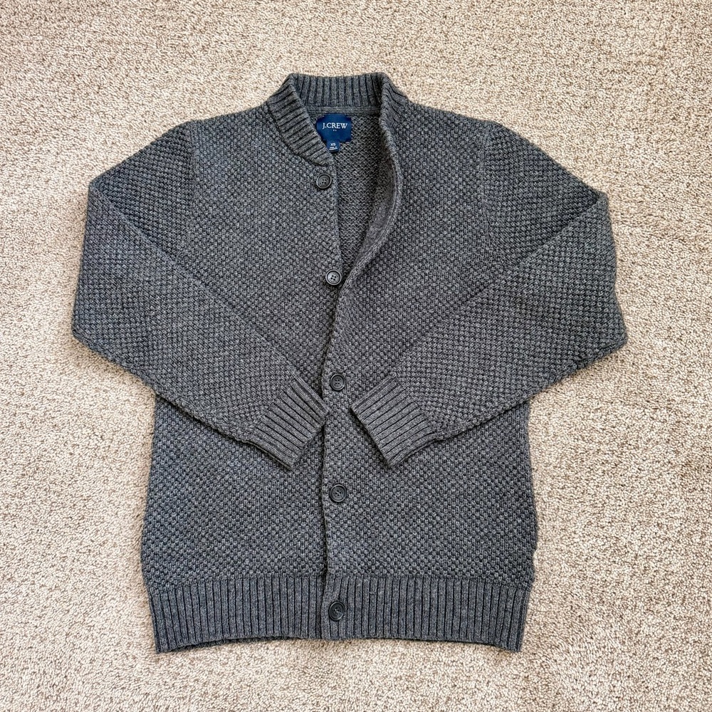 🌿 Textured J Crew Wool Cardigan